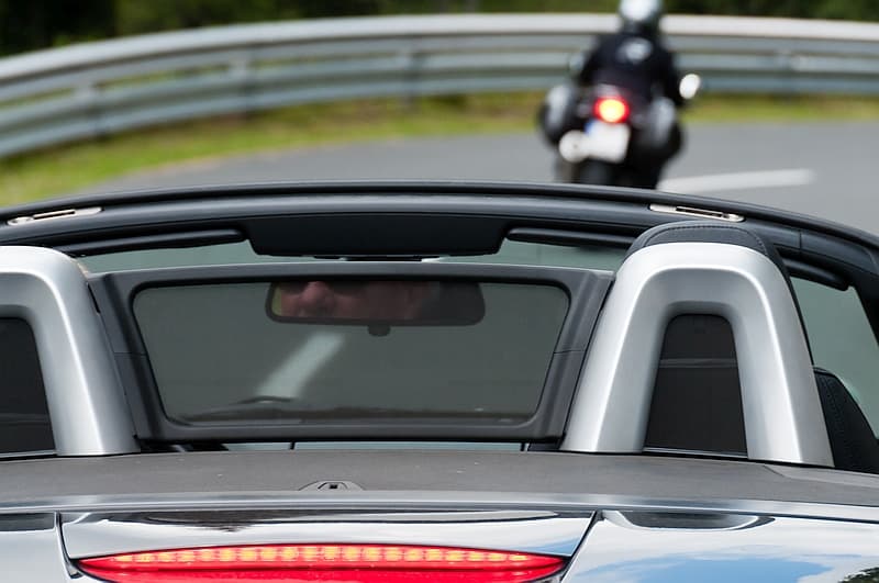 image of driver and motorcycle